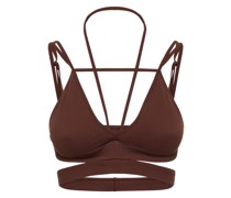 Ribbed jersey bra w/ straps