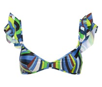 Bedrucktes BIKINIOBERTEIL aus Lycra „Iride“
