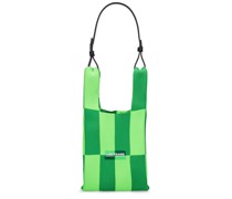 Kleine Tasche mit Lederriemen 'Ichimatsu Market“