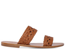 10MM HOHE SANDALEN AUS GEWEBTEM LEDER