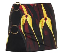 Minirock aus Stretch-Jersey mit Doppelring