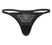 Verzierter Satin-Tanga „Ashish“