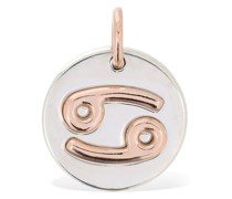 9kt Krebs-Anhänger aus Rotgold und Silber