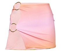 Double ring stretch jersey mini skirt
