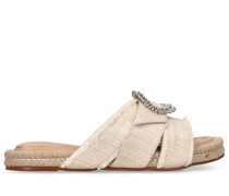10mm hohe, synthetische Raffia-Flats „Madelia“