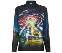 Hemd aus Seidentwill mit Druck „Cowboy Space“