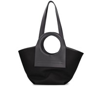 KLEINE TASCHE AUS CANVAS UND LEDER „CALA“