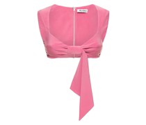 Stacy jersey crop top w/ knot