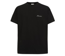 T-SHIRT AUS BAUMWOLLJERSEY MIT LOGO
