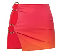 Double ring printed mini skirt