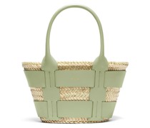 Mini Santorini raffia tote bag