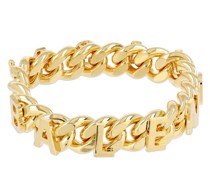 Chain logo brass bracelet