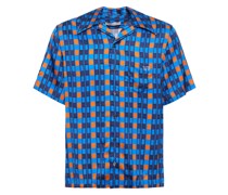 Bowlinghemd aus Viskose mit Druck „Highlife“