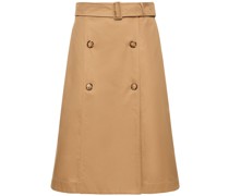 Baleigh cotton gabardine midi skirt