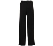 Pleated wool pants