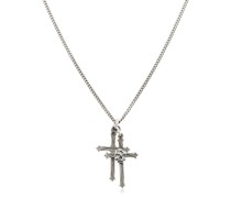HALSKETTE 'DOUBLE CROSS & SKULL'