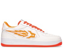 LEDERSNEAKERS MIT SEITENLOGO