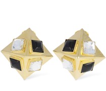 Pyramidenohrringe mit Kristallen