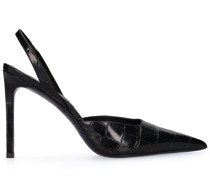 100mm hohe Pumps aus Leder mit Prägung „Presley“
