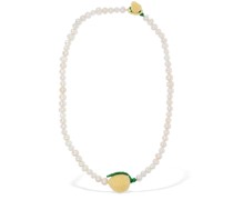 Halskette mit Perlen „Lemon“