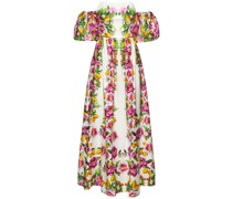 Langes, schulterfreies Baumwollkleid „Daniela“