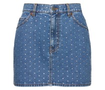 MINIROCK AUS VERZIERTEM BAUMWOLLDENIM