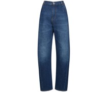 Jeans aus bedrucktem Baumwolldenim