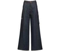 Mittelhohe Jeans aus Baumwolldenim