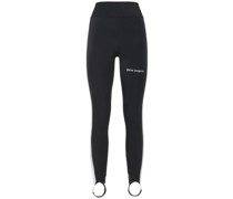 LEGGINGS AUS STRETCH-STOFF MIT LOGO
