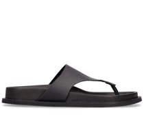 30mm Zehensteg-Sandaletten aus Leder „Minimal“