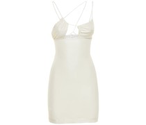 Glänzendes, asymmetrisches Minikleid