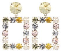 Pastello squared crystal drop earrings