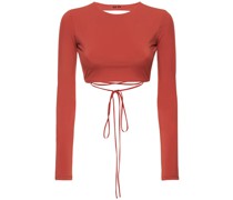 Declan stretch jersey crop top