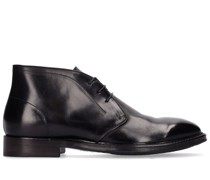 HOHE SCHNÜRSTIEFELETTEN AUS LEDER