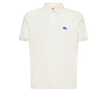 Logo embroidery cotton piquet polo