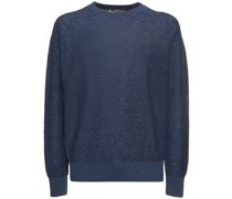 STRICKPULLOVER AUS LEINEN UND BAUMWOLLE
