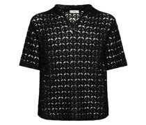 Handgehäkelter Baumwollpolosweater