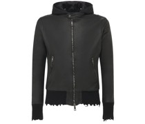 LEDERJACKE MIT KAPUZE