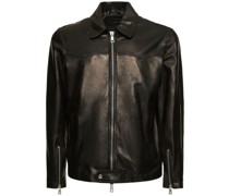 JACKE AUS STRETCH-LEDER