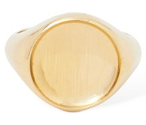 Gold finish sterling silver ring