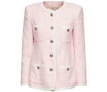 Tweed lurex blazer w/ trim