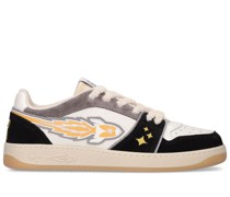 Sneakers aus Leder mit Teddybären