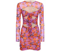 MINIKLEID AUS SEIDENGEORGETTE MIT DRUCK