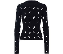 PULLOVER AUS VISKOSESTRICK MIT AUSSCHNITT