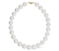 Statement-Halskette mit Perlen