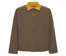 JACKE AUS BAUMWOLLCANVAS MIT KORDKRAGEN