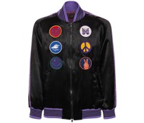 Acetatsatinjacke mit Award-Patches