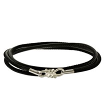 WICKELARMBAND AUS LEDER UND SILBER „NODO“