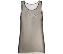 Verziertes Mesh-Tanktop mit Logo