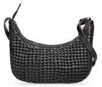 Handgewebte, mini Ledertasche